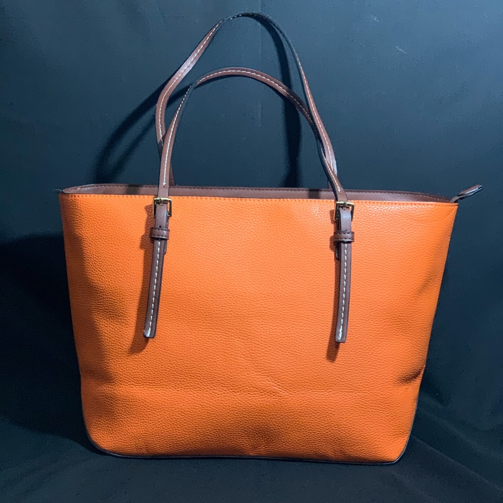 Orange shoulder purse